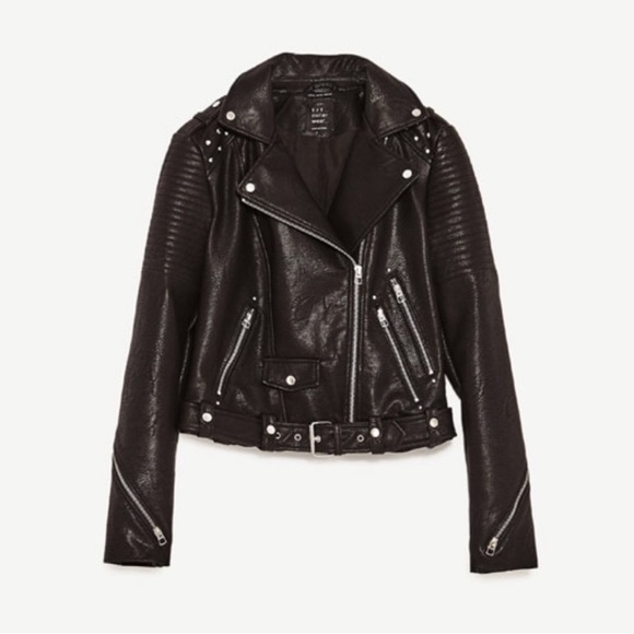 RARE Zara Leather Jacket - Picture 4 of 12